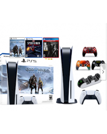 2022 Sony PlayStation 5 PS5 Disk Console Ultimate Holiday Bundle Three Games